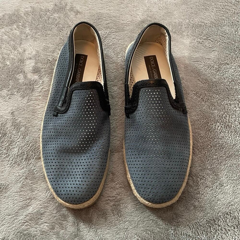Dolce & Gabbana Mondello Openwork Suede Espadrilles Women's Size 5.5 Resort Prep